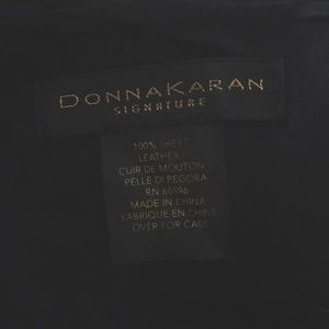 Donna Karen Signature Leather Skirt